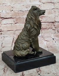 Bronze Collie Dog Statue – Loyal Companion Figurine