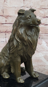 Bronze Collie Dog Statue – Loyal Companion Figurine