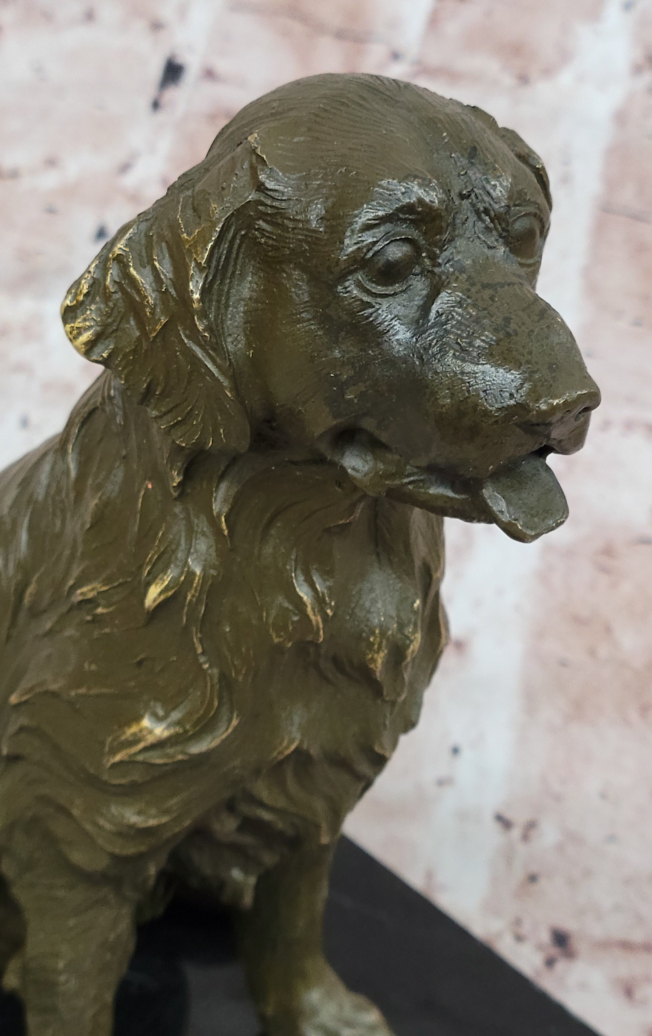 Sitting Retriever Bronze - Golden Retriever Labrador Art