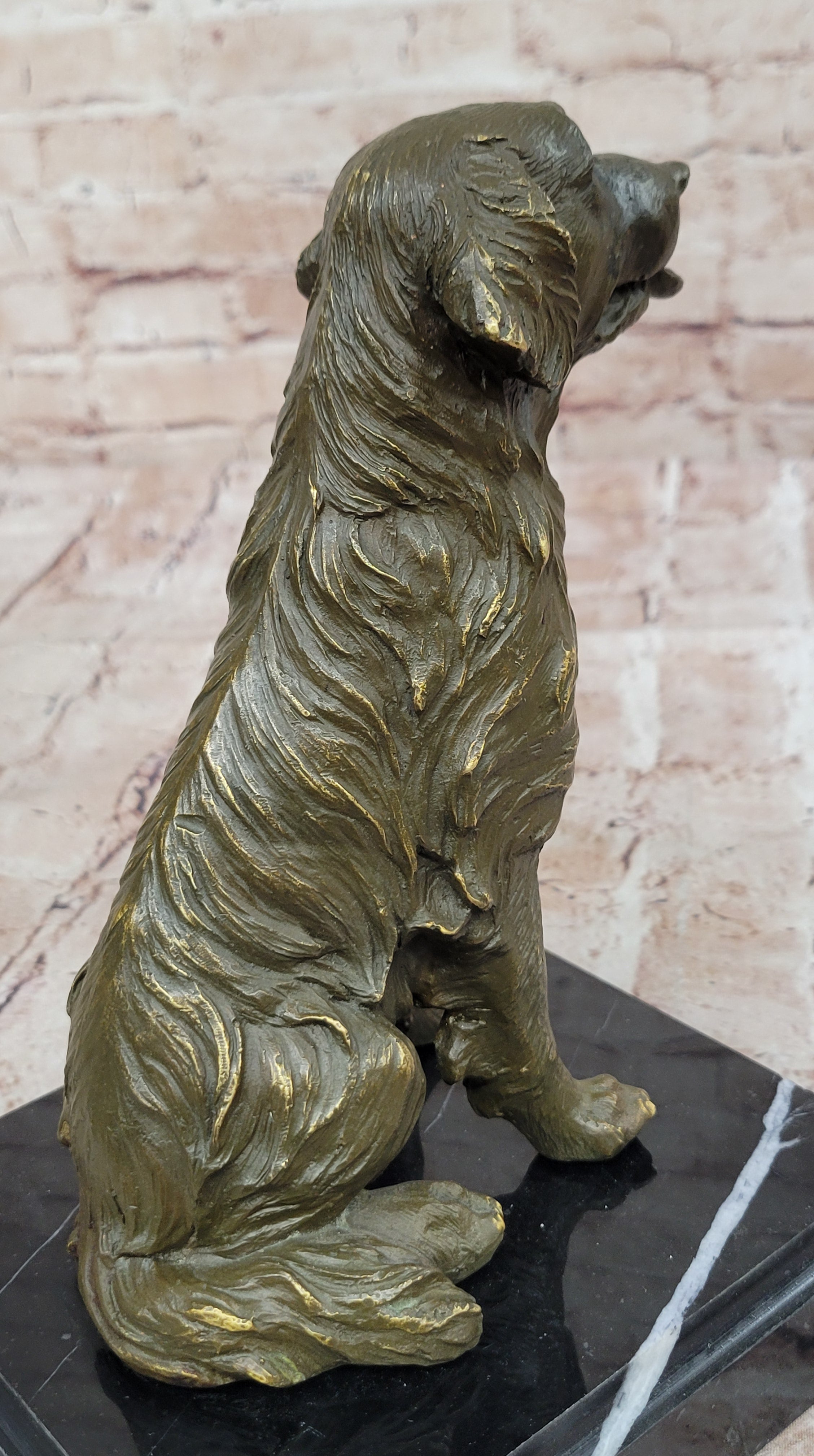 Sitting Retriever Bronze - Golden Retriever Labrador Art