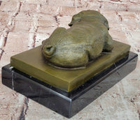 Hand Made British Bulldog 100% Bronze Sculpture Sleepy Dog Statue by Milo