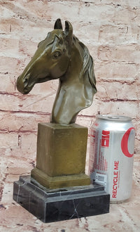 Finest Genuine Bronze Art Horse Head Sculpture Signed Barye Home Decoration