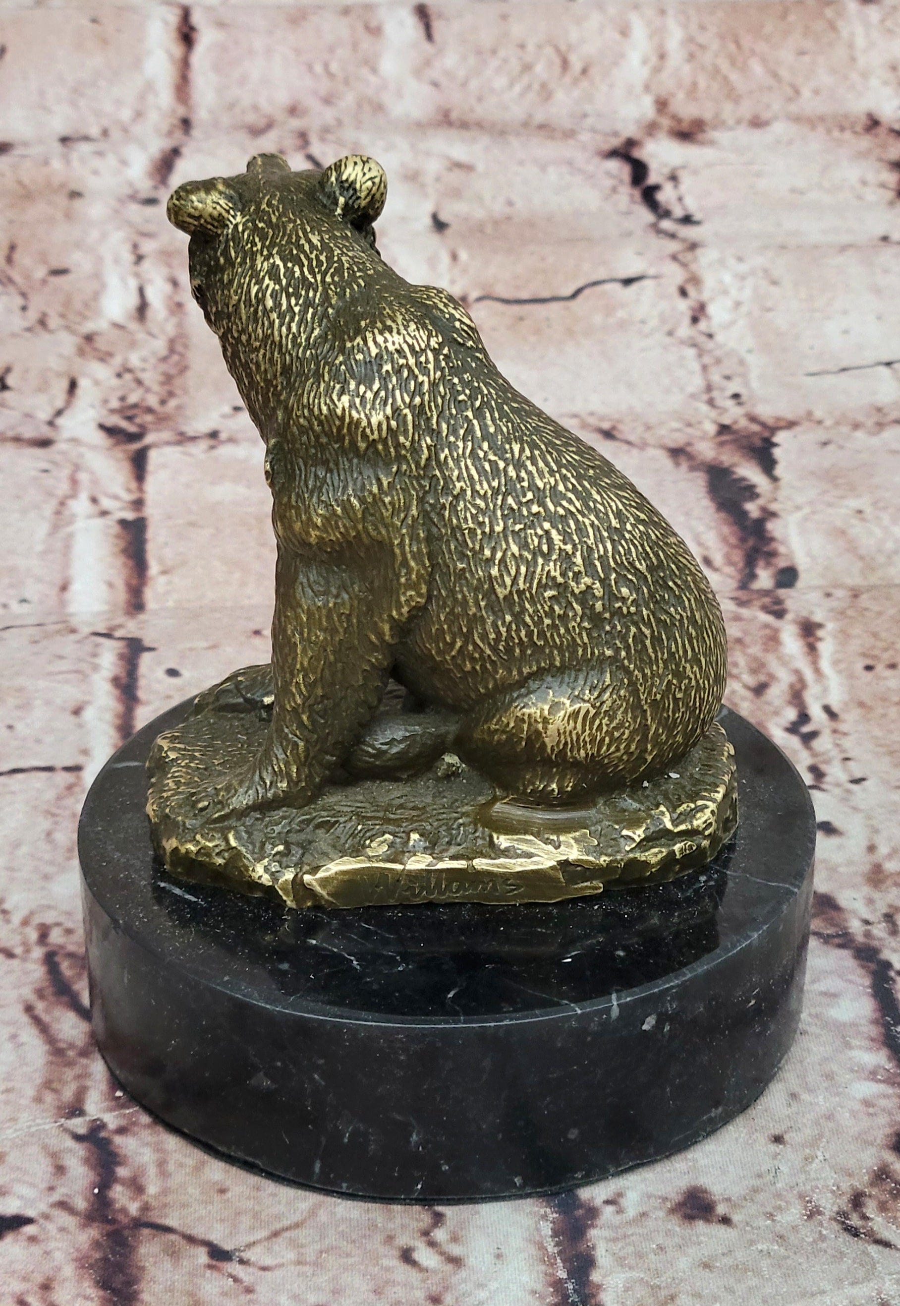 Signed Original William Grizzly Bear Wildlife Animal Artwork Bronze Sculpture Statue