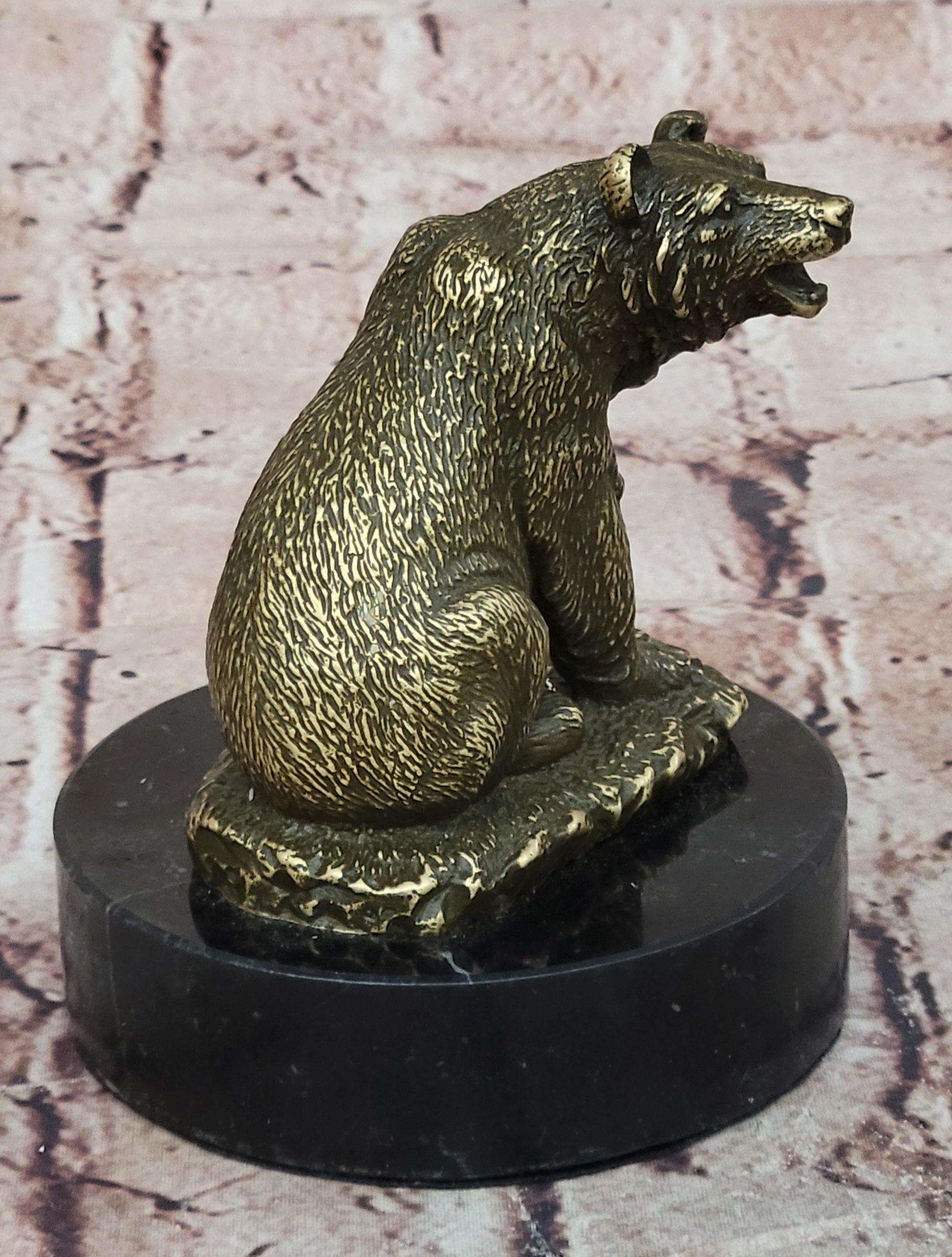 Signed Original William Grizzly Bear Wildlife Animal Artwork Bronze Sculpture Statue