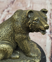 Signed Original William Grizzly Bear Wildlife Animal Artwork Bronze Sculpture Statue