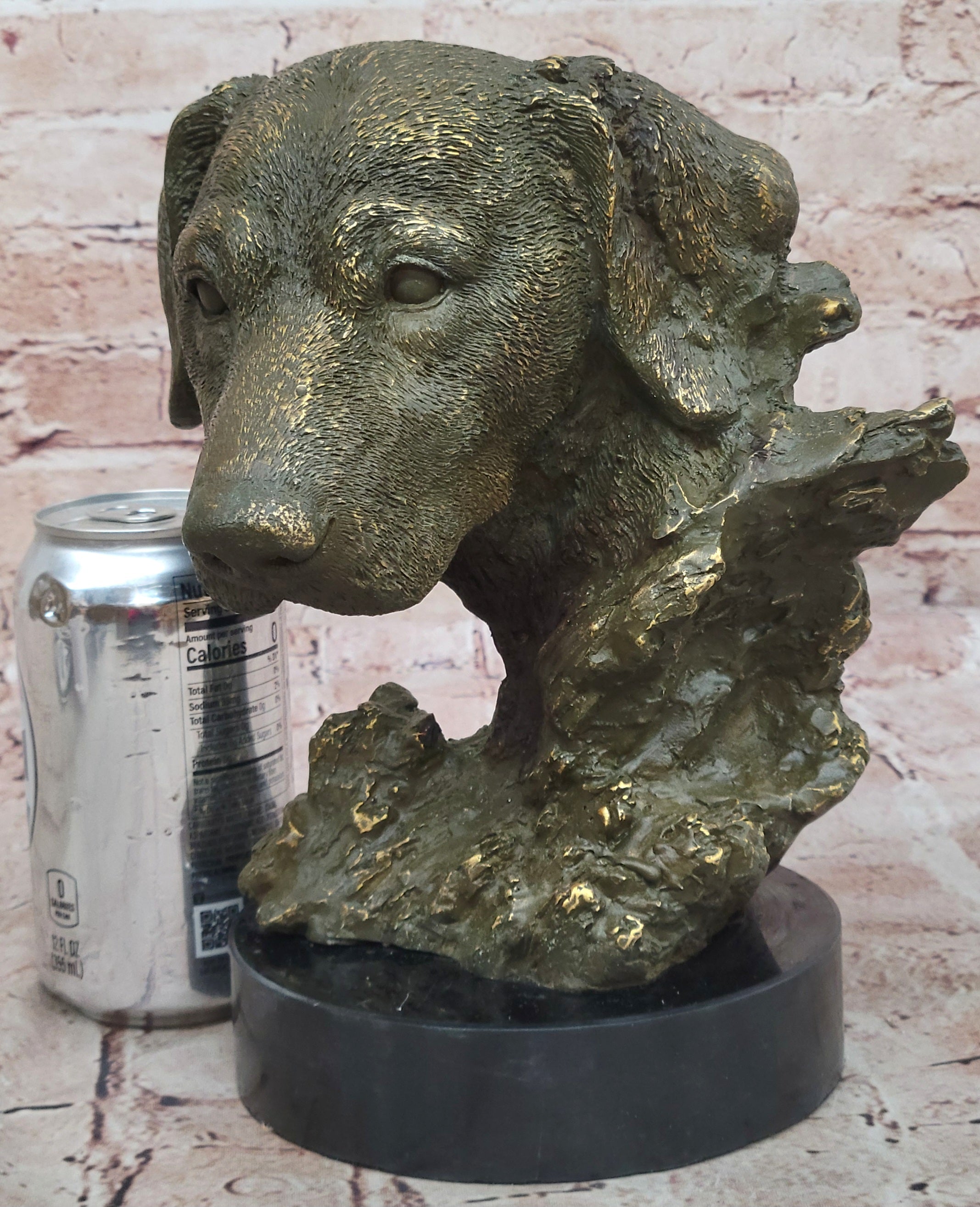 Bronze Labrador Retriever Dog Head - Signed Original Art
