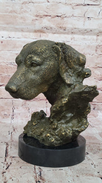Bronze Labrador Retriever Dog Head - Signed Original Art