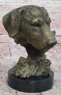 Bronze Labrador Retriever Dog Head - Signed Original Art
