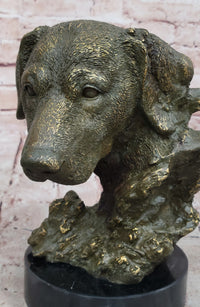 Bronze Labrador Retriever Dog Head - Signed Original Art