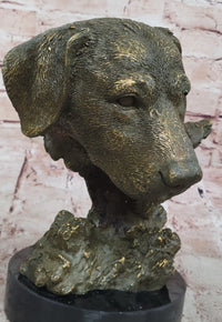 Bronze Labrador Retriever Dog Head - Signed Original Art