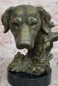 Bronze Labrador Retriever Dog Head - Signed Original Art