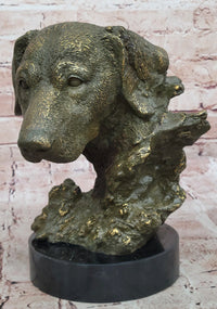Bronze Labrador Retriever Dog Head - Signed Original Art