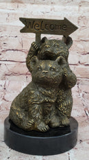Bear Cub Welcome – Bronze Finish