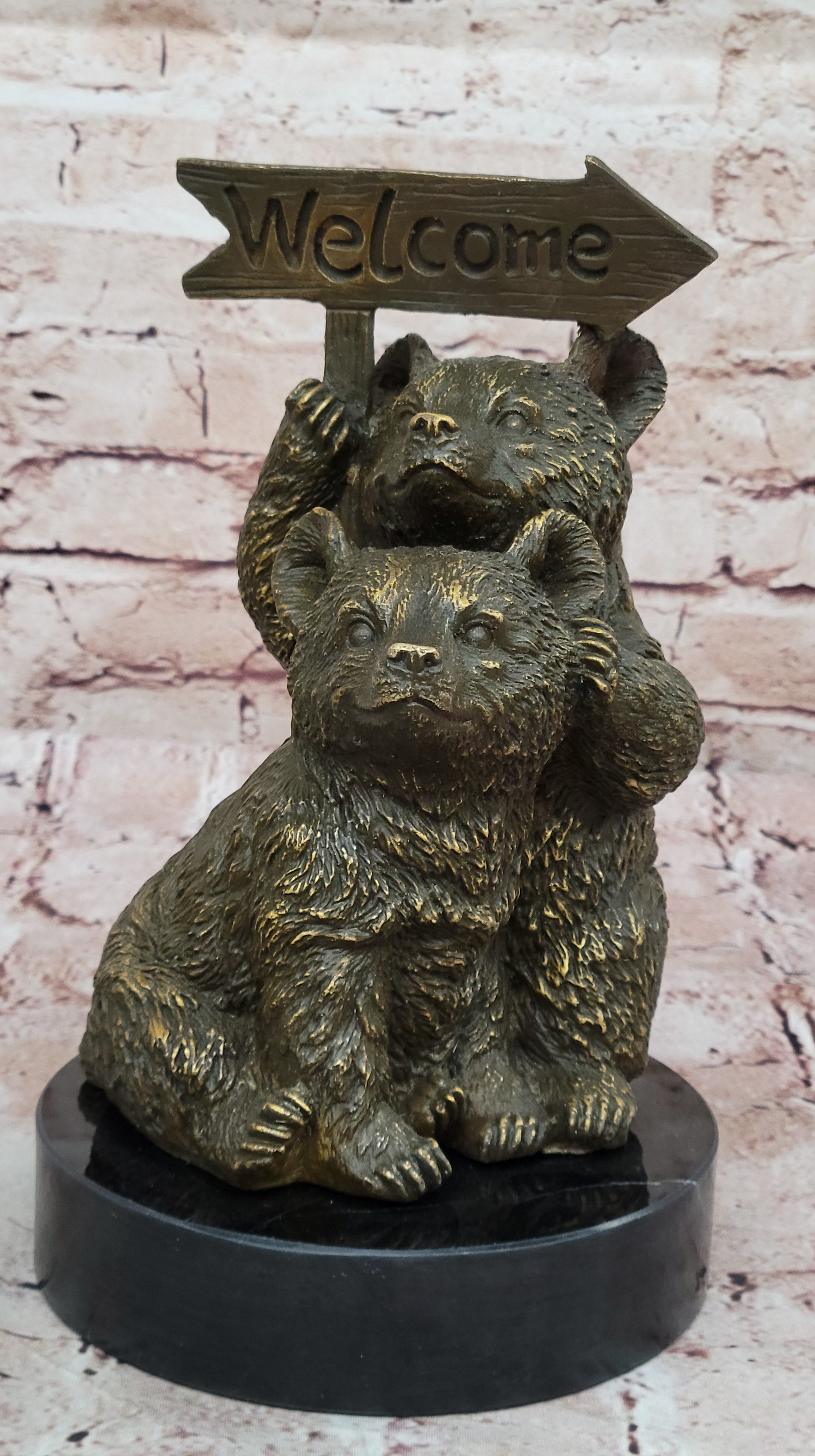 Bear Cub Welcome – Bronze Finish