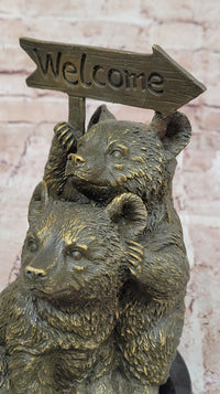 Bear Cub Welcome – Bronze Finish