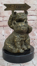 Bear Cub Welcome – Bronze Finish