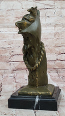 Bronze Horse Head Bust with Rope – Equestrian Sculpture