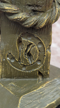 Bronze Horse Head Bust with Rope – Equestrian Sculpture
