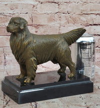 Bronze Golden Retriever Dog Realistic Pet Sculpture
