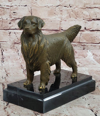 Bronze Golden Retriever Dog Realistic Pet Sculpture