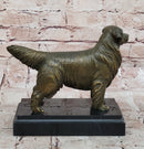 Bronze Golden Retriever Dog Realistic Pet Sculpture