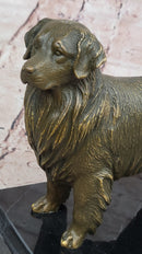 Bronze Golden Retriever Dog Realistic Pet Sculpture