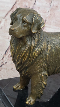 Bronze Golden Retriever Dog Realistic Pet Sculpture