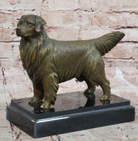 Bronze Golden Retriever Dog Realistic Pet Sculpture