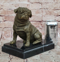 Sitting Pug Bronze - Realistic Dog Breed Art