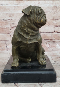 Sitting Pug Bronze - Realistic Dog Breed Art