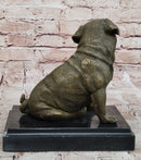 Sitting Pug Bronze - Realistic Dog Breed Art