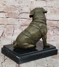 Sitting Pug Bronze - Realistic Dog Breed Art