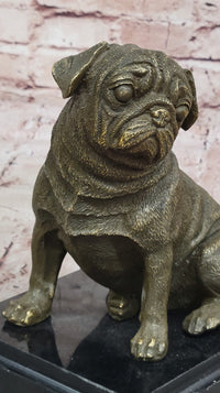 Sitting Pug Bronze - Realistic Dog Breed Art