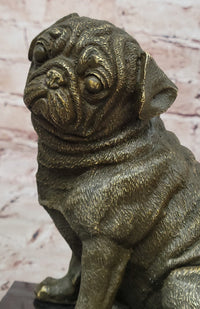 Sitting Pug Bronze - Realistic Dog Breed Art