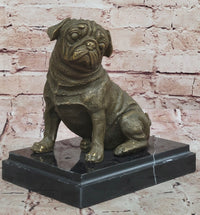 Sitting Pug Bronze - Realistic Dog Breed Art