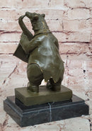 Bear Playing Saxophone Bronze Sculpture - Animal Music Art