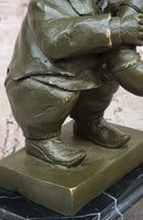 Bear Playing Saxophone Bronze Sculpture - Animal Music Art