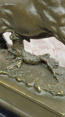 Charging Rearing Bull Bronze Sculpture Signed Milo