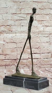 Walking Man Bronze Sculpture – Giacometti Style Art