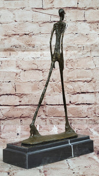 Walking Man Bronze Sculpture – Giacometti Style Art