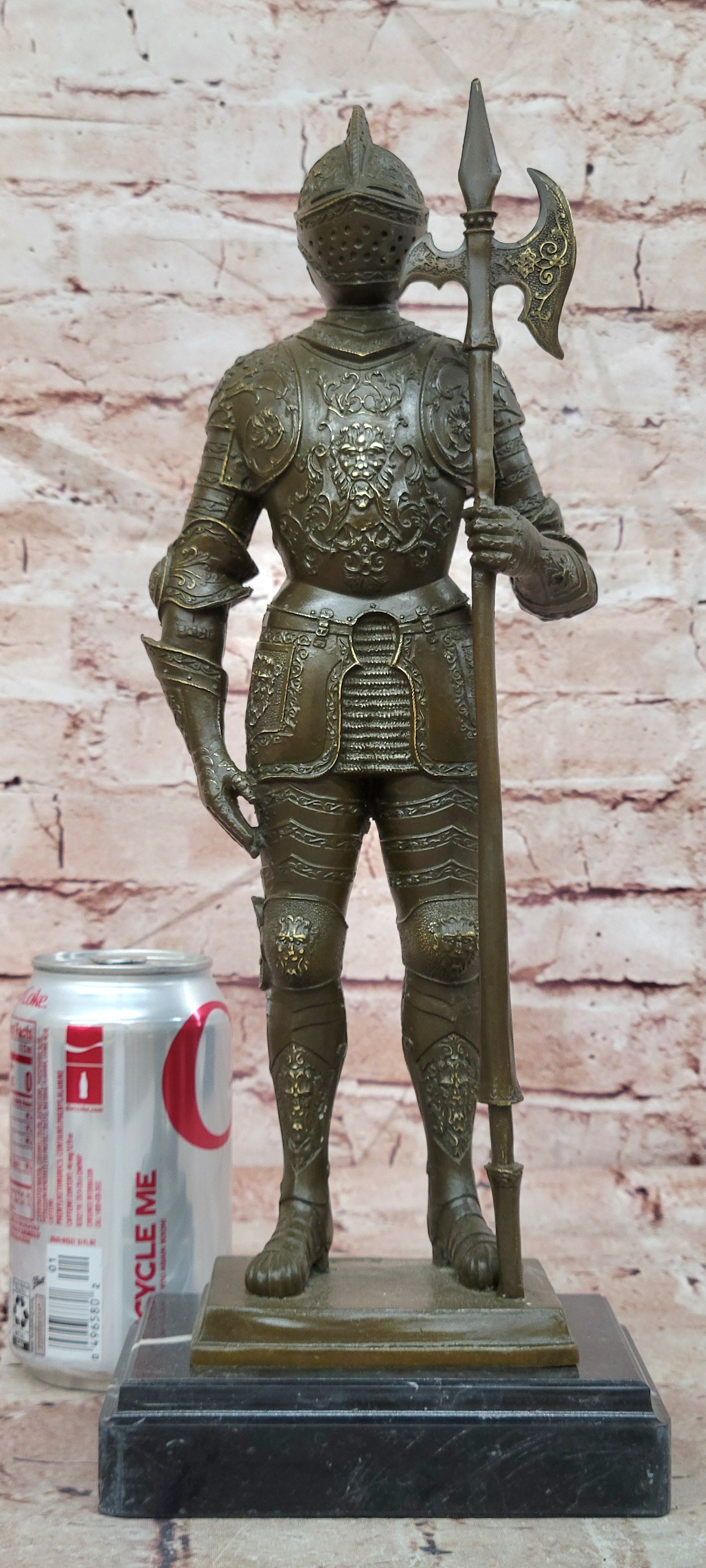 Limited Edition Kamiko Bronze Sculpture Tabletop Statue Knight Medieval Warrior