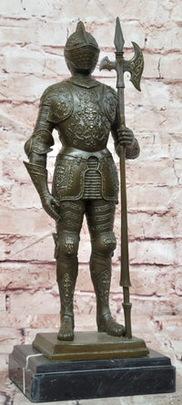 Limited Edition Kamiko Bronze Sculpture Tabletop Statue Knight Medieval Warrior