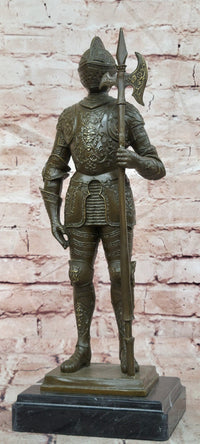 Limited Edition Kamiko Bronze Sculpture Tabletop Statue Knight Medieval Warrior