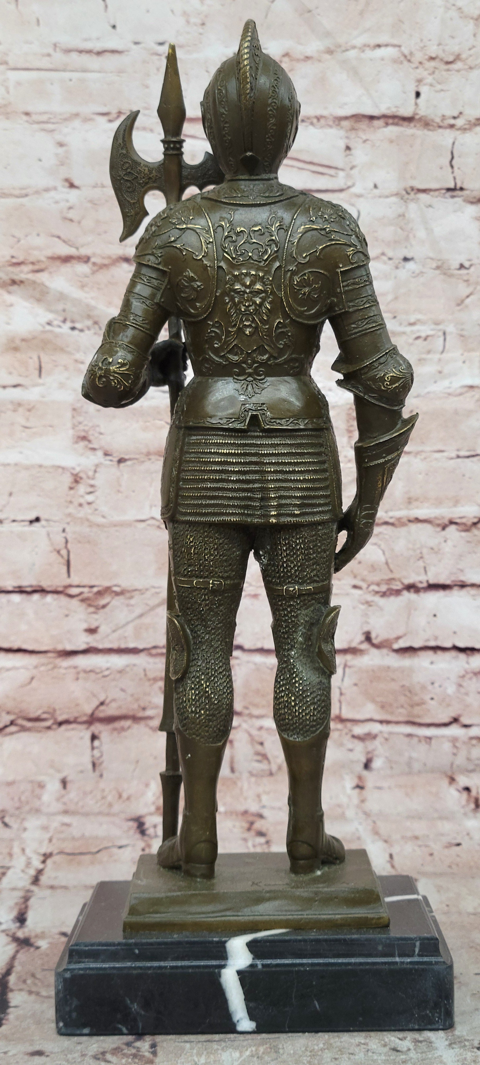 Limited Edition Kamiko Bronze Sculpture Tabletop Statue Knight Medieval Warrior