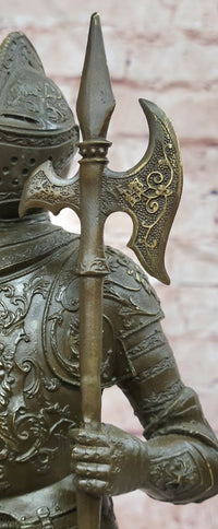 Limited Edition Kamiko Bronze Sculpture Tabletop Statue Knight Medieval Warrior