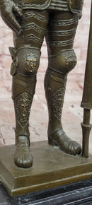 Limited Edition Kamiko Bronze Sculpture Tabletop Statue Knight Medieval Warrior
