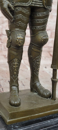 Limited Edition Kamiko Bronze Sculpture Tabletop Statue Knight Medieval Warrior