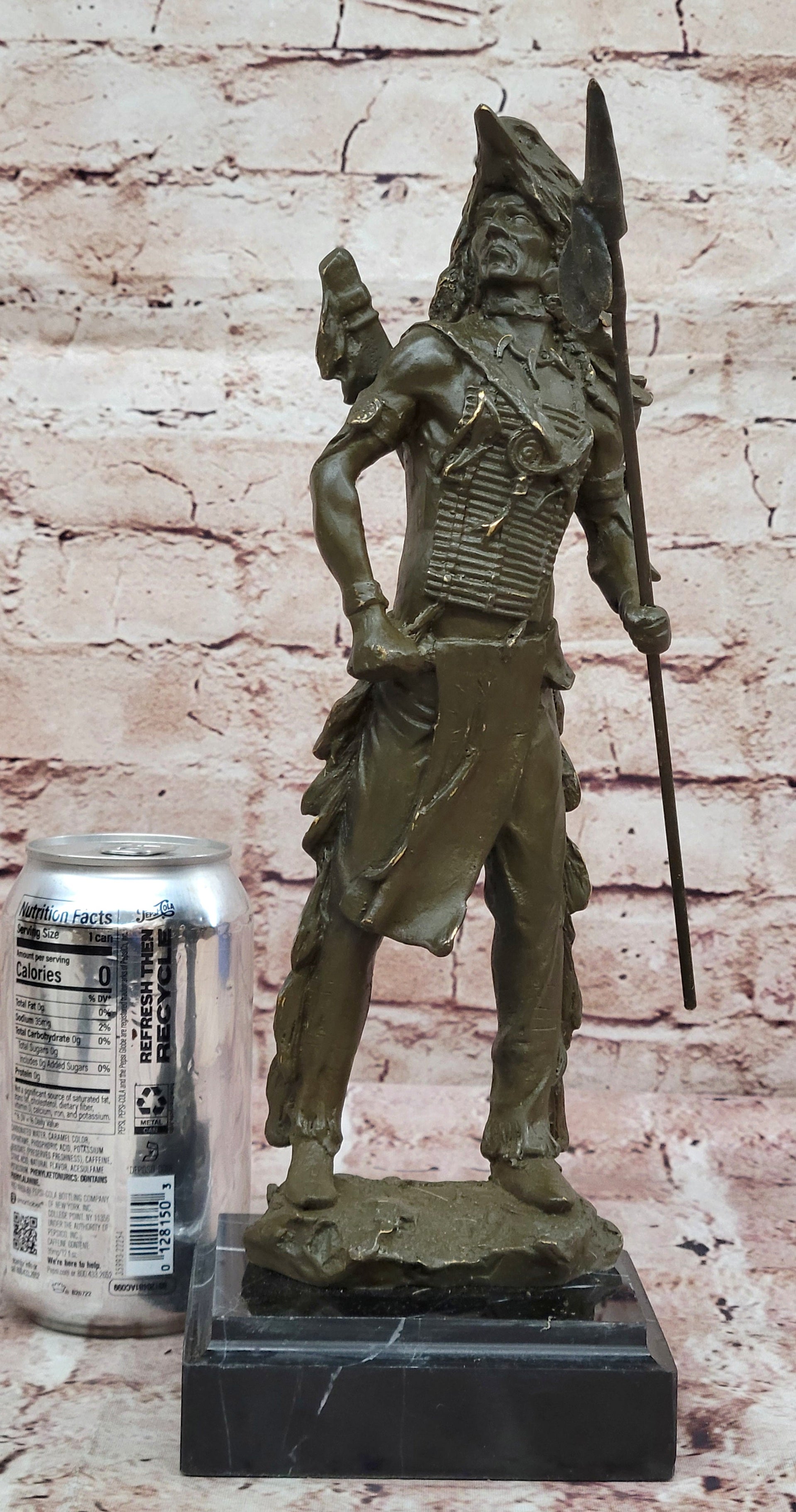 Native American Warrior Bronze - Plains Tribe Art