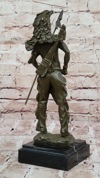 Native American Warrior Bronze - Plains Tribe Art