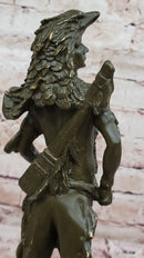 Native American Warrior Bronze - Plains Tribe Art